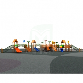 幼兒園戶外木制組合滑梯攀爬設(shè)備