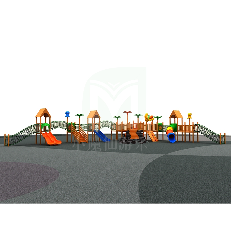 幼兒園戶外木制組合滑梯攀爬設(shè)備
